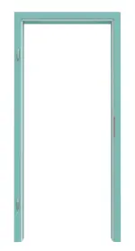 Frontansicht von Zarge RAL 6027 Lichtgrün Rundkante - Lebo