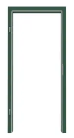 Frontansicht von Zarge RAL 6028 Kieferngrün Rundkante - Lebo