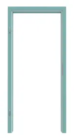 Frontansicht von Zarge RAL 6034 Pastelltürkis Rundkante - Lebo