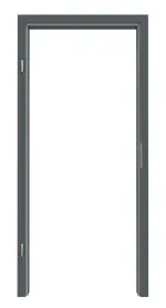 Frontansicht von Zarge RAL 7011 Eisengrau Rundkante - Lebo