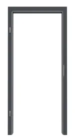 Frontansicht von Zarge RAL 7024 Graphitgrau Rundkante - Lebo