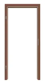 Frontansicht von Zarge RAL 8002 Signalbraun Rundkante - Lebo