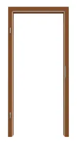 Frontansicht von Zarge RAL 8003 Lehmbraun Rundkante - Lebo