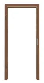 Frontansicht von Zarge RAL 8024 Beigebraun Rundkante - Lebo