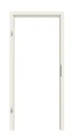 Frontansicht von CLASSEN Zarge RAL 9010 Weißlack mit runder Kante