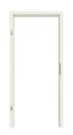 Frontansicht von CLASSEN Zarge Weiß RAL 9010 Dekorfolie mit runder Kante