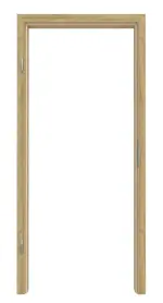 Frontansicht von Zarge Dekor Riviera Eiche mit runder Kante - Interio