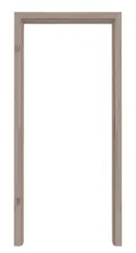 Frontansicht von Zarge für Wohnungseingangstüren Eiche Sepia Lamikor mit runder Kante - Kilsgaard