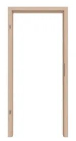 Frontansicht von Zarge für Schallschutztüren Nova Ahorn Lamikor mit runder Kante - Kilsgaard