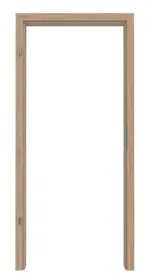 Frontansicht von Zarge für Schallschutztüren Raucheiche Lamikor mit runder Kante - Kilsgaard