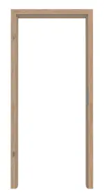 Frontansicht von Zarge für Wohnungseingangstüren Raucheiche Lamikor mit runder Kante - Kilsgaard