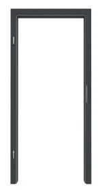 Frontansicht von HUGA Zarge Anthrazit ähnlich RAL 7016 Lack mit eckiger Kante