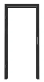 Frontansicht von HUGA Zarge Anthrazit ähnlich RAL 7016 Mattlack mit eckiger Kante