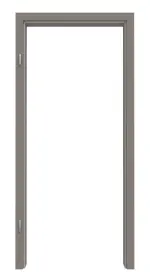 Frontansicht von HUGA Zarge Taupe Lack mit eckiger Kante