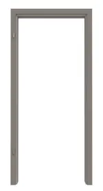 Frontansicht von Zarge für Wohnungseingangstüren Taupe RAL 7048 Lack mit eckiger Kante - Hörmann