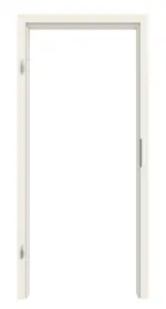 Frontansicht von HUGA Zarge Weiß ähnlich RAL 9010 Lack mit eckiger Kante