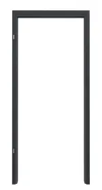 Frontansicht von der Aluminium-Umfassungszarge RAL 7016 Trend mit eckiger Kante für Ganzglastüren - Küffner