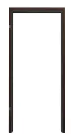 Frontansicht von der Aluminium-Umfassungszarge Rost Trend mit eckiger Kante für Ganzglastüren - Küffner