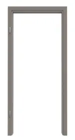 Frontansicht von Zarge für Rauchschutztüren Taupe RAL 7048 Lack mit runder Kante - Hörmann