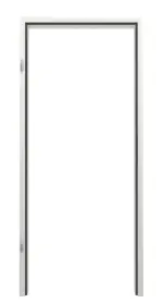 Frontansicht von der Aluminium-Umfassungszarge RAL 9016 Express mit runder Kante für Holztüren - Küffner