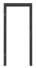 Frontansicht von Zarge Ultramatt Anthrazit Concepto mit runder Kante - Hörmann