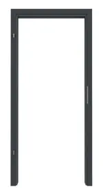 Frontansicht von Zarge für Wohnungseingangstüren Ultramatt Anthrazit Concepto mit runder Kante - Hörmann