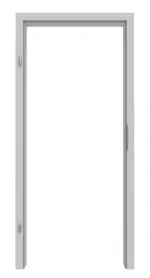 Frontansicht von Zarge Grau RAL 7035 Lack mit runder Kante - Hörmann