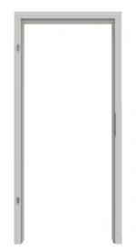 Frontansicht von Zarge für Wohnungseingangstüren Grau RAL 7035 Lack mit runder Kante - Huga