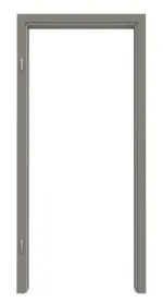 Frontansicht von HUGA Zarge Ultramatt Hygge grau Versio mit runder Kante