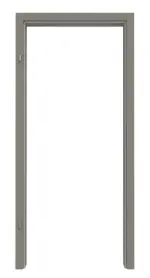 Frontansicht von Zarge für Wohnungseingangstüren Ultramatt Staubgrau Concepto mit runder Kante - Hörmann