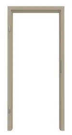 Frontansicht von Zarge Ultramatt Taupe Concepto mit runder Kante - Hörmann