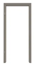 Frontansicht von HUGA Zarge Taupe Lack mit runder Kante