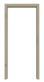 Frontansicht von Zarge für Wohnungseingangstüren Ultramatt Taupe Concepto mit runder Kante - Hörmann