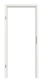 Frontansicht von HUGA Zarge Ultramatt Weiß Versio mit runder Kante