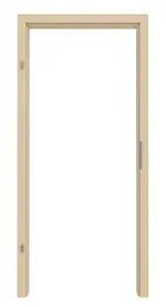 Frontansicht von Zarge Ahorn kanad. Echtholzfurniert eckige Kante VZ-6 Schallschutztüren