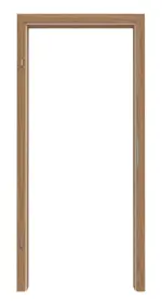 Frontansicht von Zarge Eiche Echtholzfurniert eckige Kante VZ-6 WE Türen