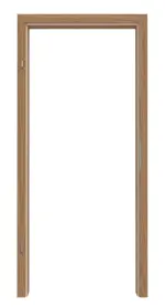 Frontansicht von Zarge Eiche Echtholzfurniert eckige Kante VZ-6 Schallschutztüren