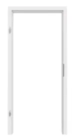 Frontansicht von Zarge für Feuchtraumtüren Grauweiß Optima Primata HPL mit runder Kante - Jeld-Wen