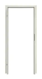 Frontansicht von CLASSEN Zarge Arcus Eiche Grau 3D Look