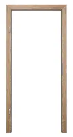 Frontansicht von JELD-WEN Blendrahmen Raucheiche DuriTop CPL