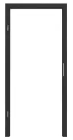 Frontansicht von GARANT Blendrahmen Matt RAL 9005 G-TEC mit runder Kante