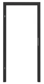 Frontansicht von GARANT Blendrahmen für Schallschutztüren Matt RAL 9005 G-TEC mit runder Kante