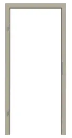 Frontansicht von GARANT Blendrahmen Matt Seidengrau 7044 G-TEC mit runder Kante