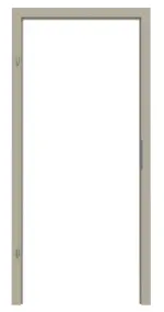 Frontansicht von GARANT Blendrahmen für Wohnungseingangstüren Matt Seidengrau 7044 G-TEC mit runder Kante