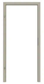 Frontansicht von GARANT Blendrahmen für Rauchschutztüren Matt Seidengrau 7044 G-TEC mit runder Kante