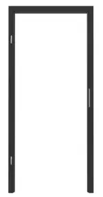 Frontansicht von GARANT Blockrahmen Matt RAL 9005 G-TEC mit runder Kante