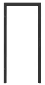 Frontansicht von GARANT Blockrahmen für Rauchschutztüren Matt RAL 9005 G-TEC mit runder Kante