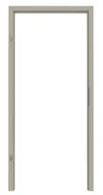 Frontansicht von GARANT Blockrahmen für Brandschutztüren Matt Seidengrau 7044 G-TEC mit runder Kante