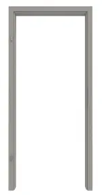 Frontansicht von GARANT Zarge für Objektinnentüren U12115SD Platingrau GHK08 mit eckiger Kante