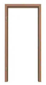 Frontansicht von LEBO Zarge Ami. Kirschbaum Matt Echtholzfurniert mit eckiger Kante 